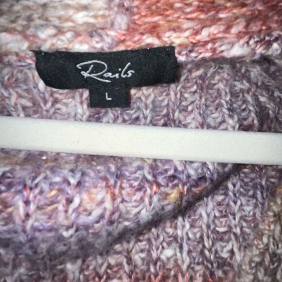 Rails Josie Space Dye Cotton Blend Cardigan in Amethyst Space Dye Large NWT $228 - Picture 8 of 9